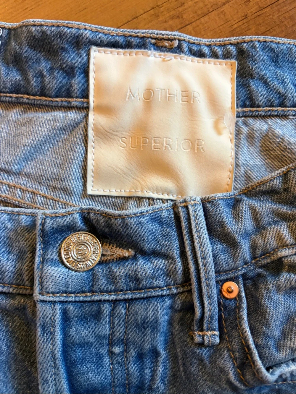 Mother The Tux Sidestepper Sneak Fray “Double Stacked” two-tone Jeans 29 - Picture 10 of 16